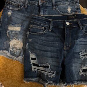 Judy Blue Denim Jean Shorts Size Large Pre-owned 2 Pairs